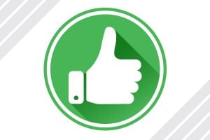 thumbs up in green circle