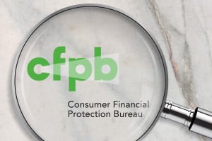 CFPB logo with magnifying glass